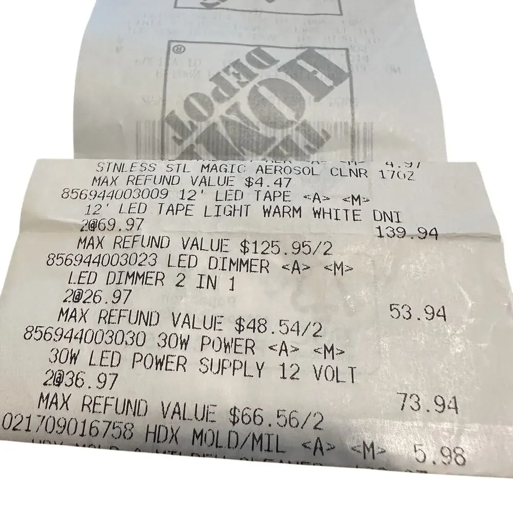 LED Tape Lighting 12', LED Power Supply, 2 in 1 LED Dimmer TWO PKG of EACH READ